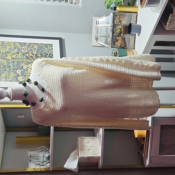 Westport white crochet sweater - Picture 1 of 8